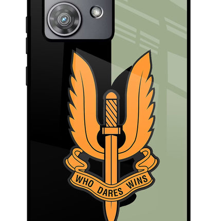 Balidan Logo Moto Edge 40 Neo Glass Case Back Cover by Casekaro