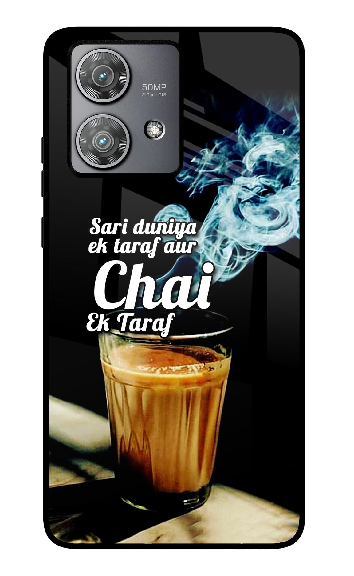 Chai Ek Taraf Quote Moto Edge 40 Neo Glass Case