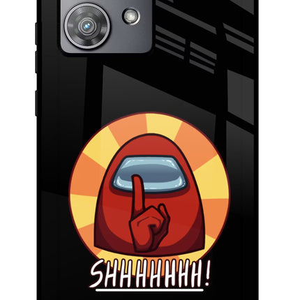 Among Us Shhh! Moto Edge 40 Neo Glass Case Back Cover by Casekaro