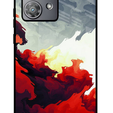 Fire Cloud Moto Edge 40 Neo Glass Case Back Cover by Casekaro