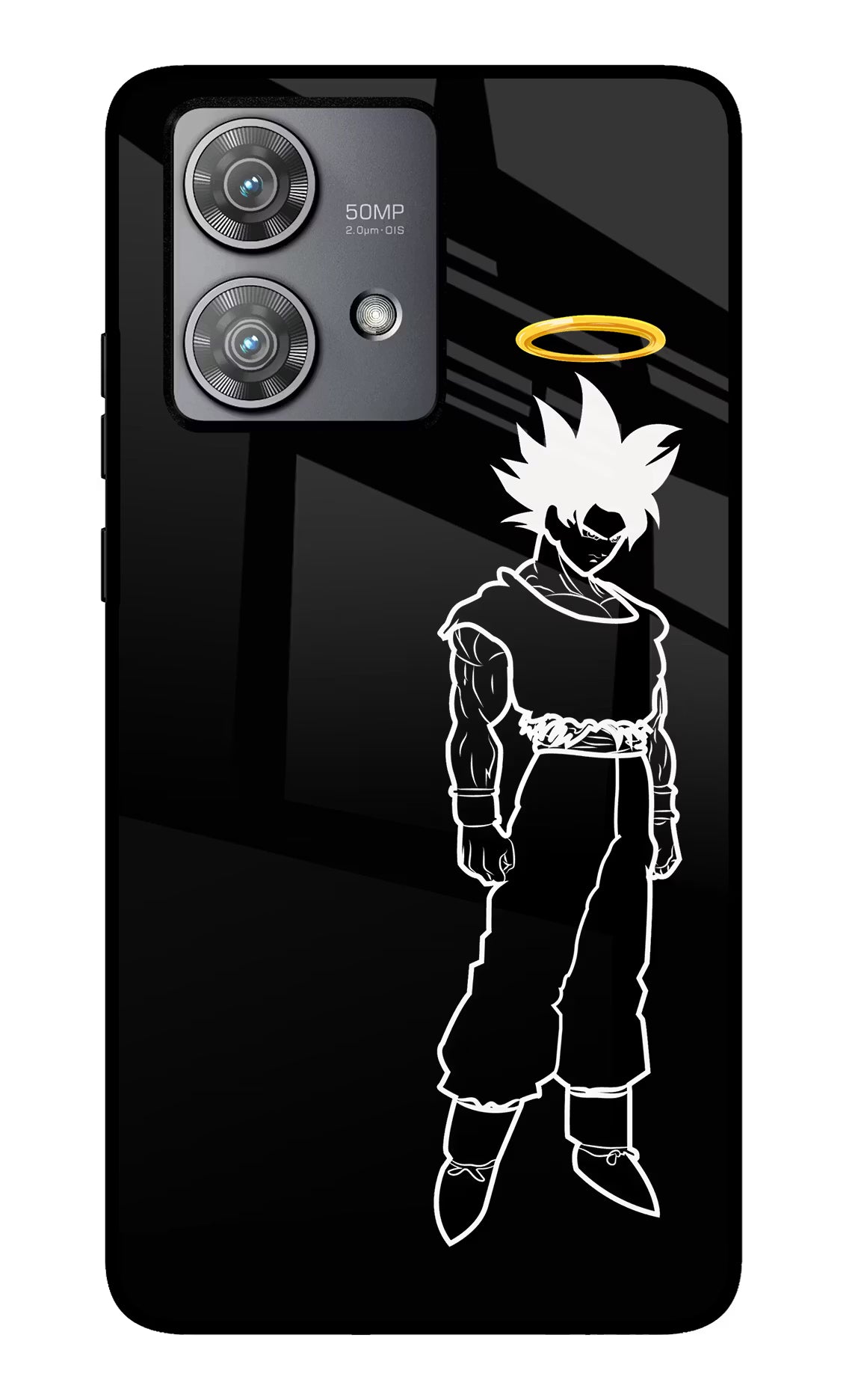 DBS Character Moto Edge 40 Neo Glass Case Back Cover by Casekaro