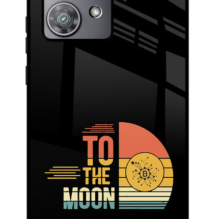 To the Moon Moto Edge 40 Neo Glass Case Back Cover by Casekaro