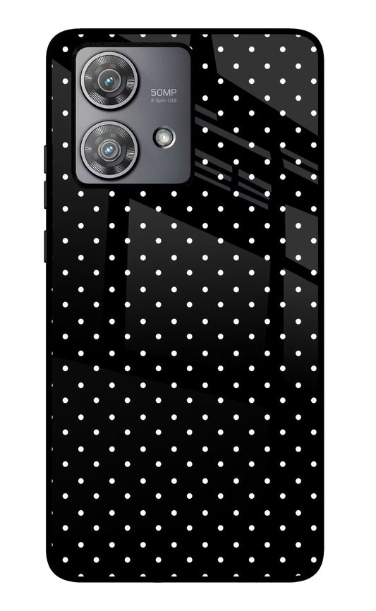 White Dots Moto Edge 40 Neo Glass Case
