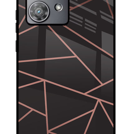 Geometric Pattern Moto Edge 40 Neo Glass Case Back Cover by Casekaro