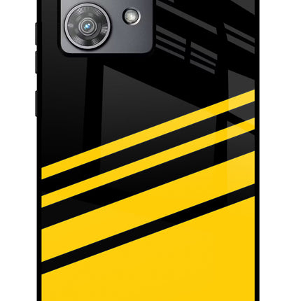 Yellow Shades Moto Edge 40 Neo Glass Case Back Cover by Casekaro