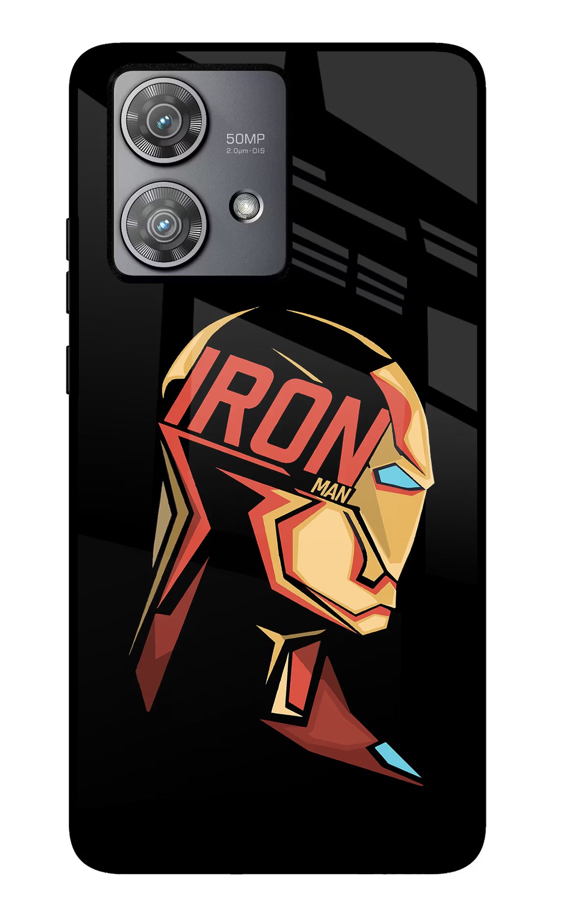 IronMan Moto Edge 40 Neo Glass Case Back Cover by Casekaro