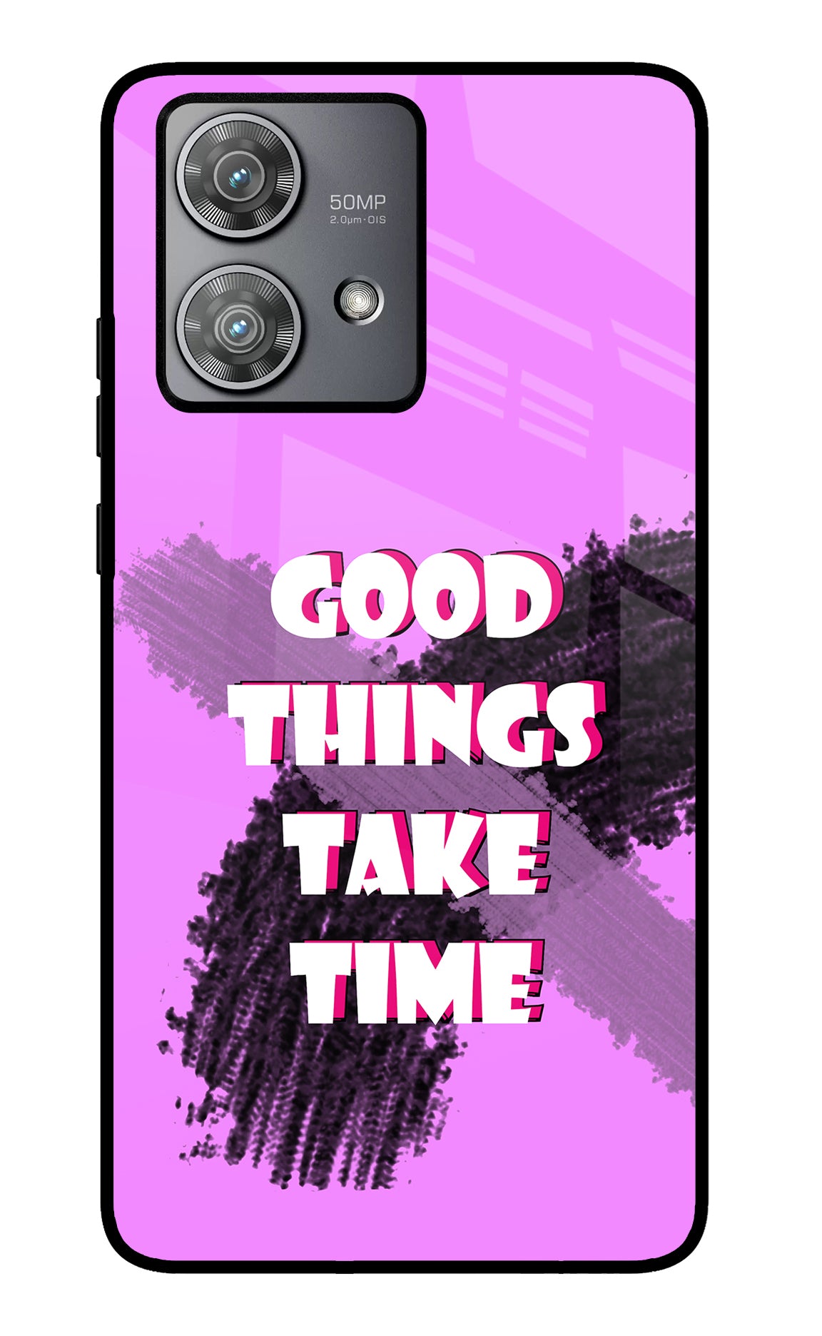 Good Things Take Time Moto Edge 40 Neo Glass Case