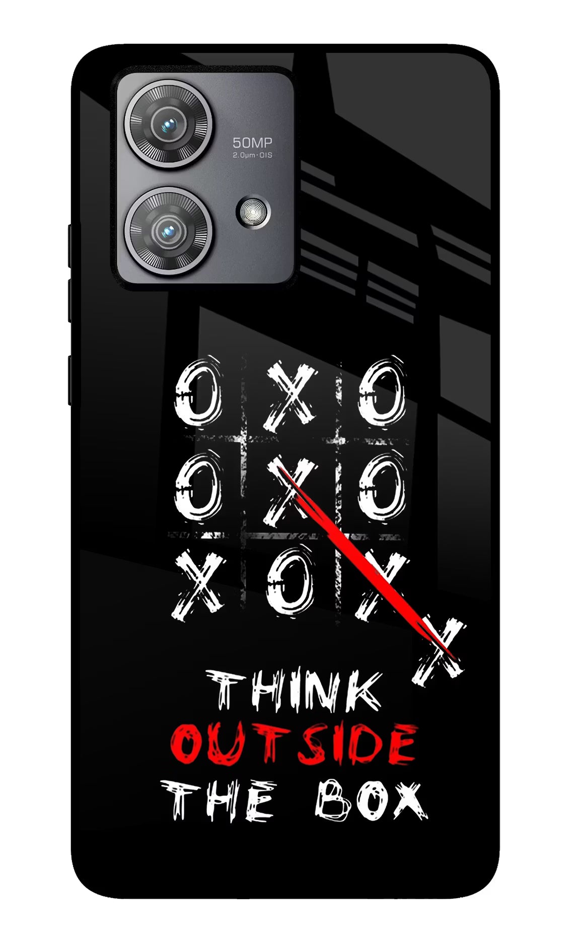 Think out of the BOX Moto Edge 40 Neo Glass Case Back Cover by Casekaro