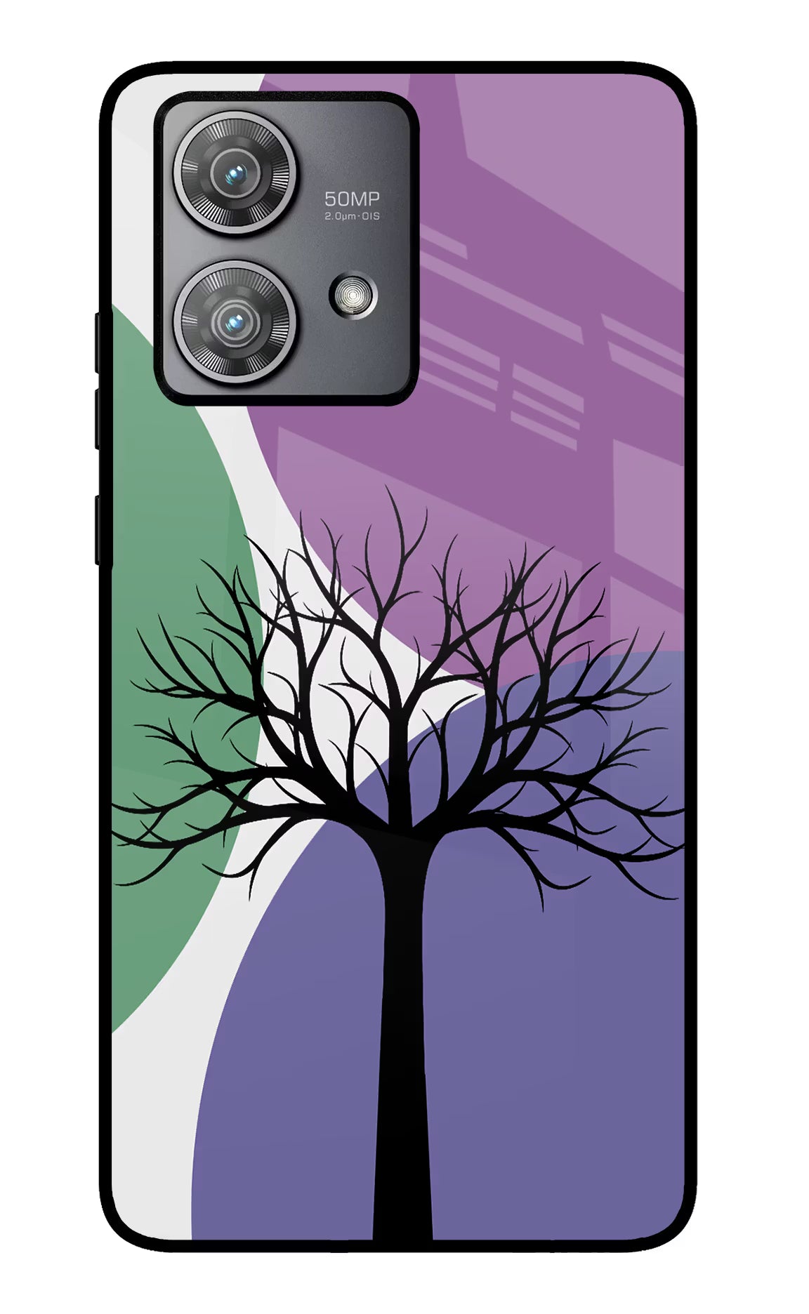 Tree Art Moto Edge 40 Neo Glass Case Back Cover by Casekaro