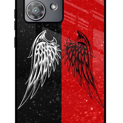 Wings Moto Edge 40 Neo Glass Case Back Cover by Casekaro