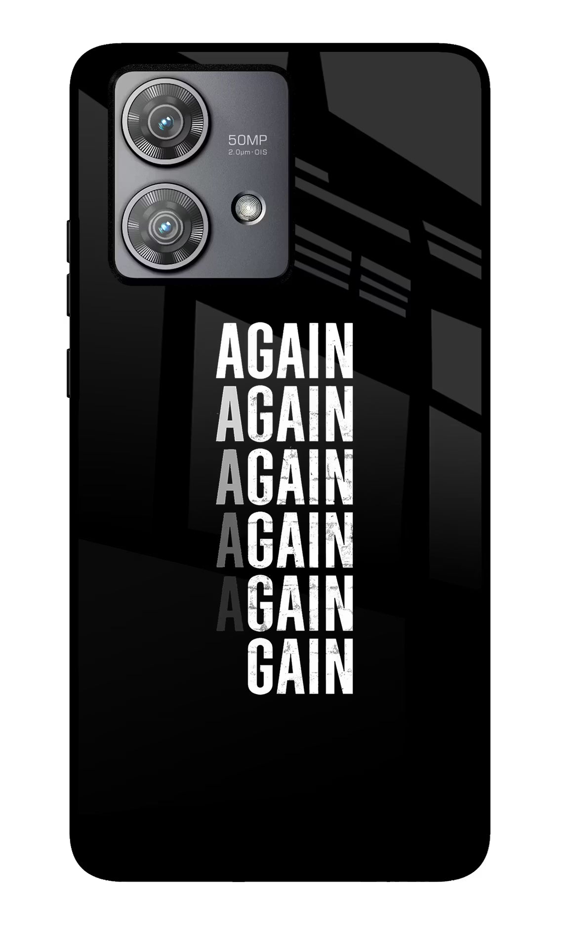 Again Again Gain Moto Edge 40 Neo Glass Case Back Cover by Casekaro