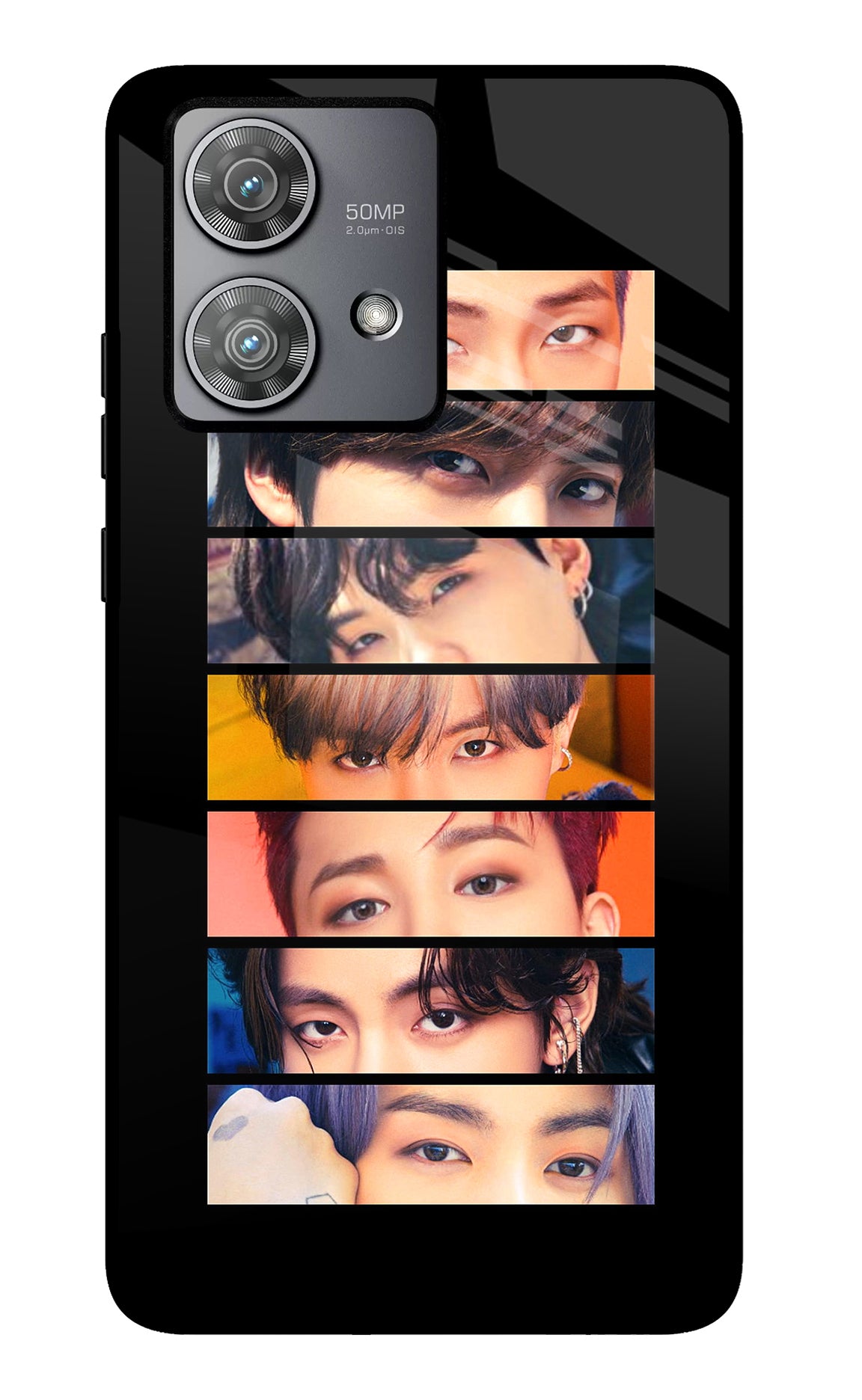 BTS Eyes Moto Edge 40 Neo Glass Case