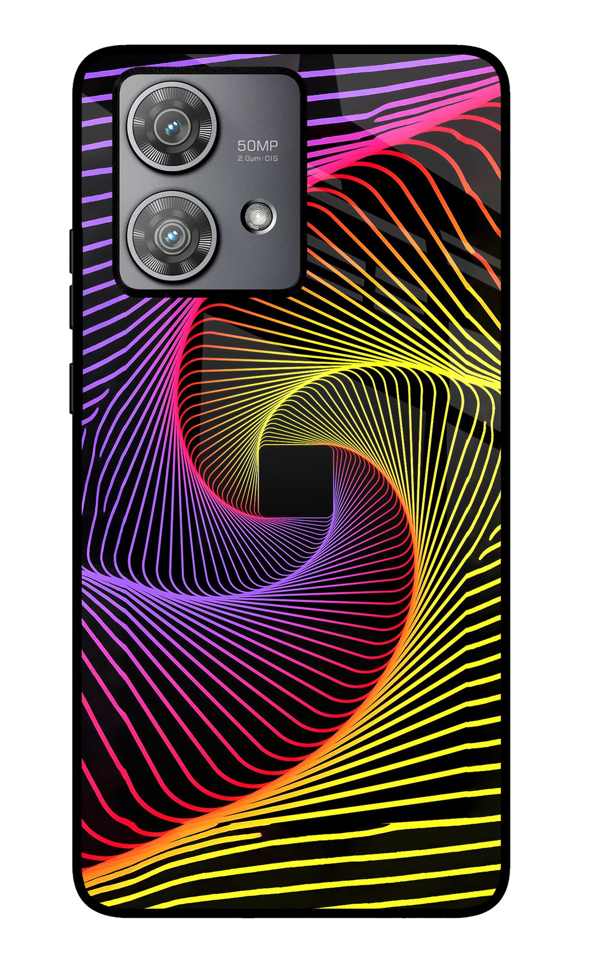 Colorful Strings Moto Edge 40 Neo Glass Case