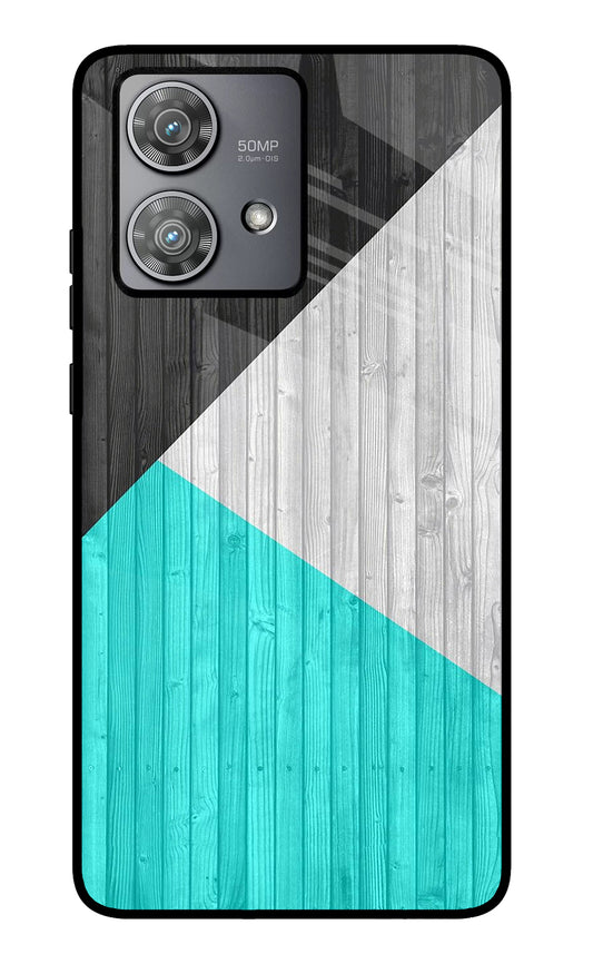 Wooden Abstract Moto Edge 40 Neo Glass Case