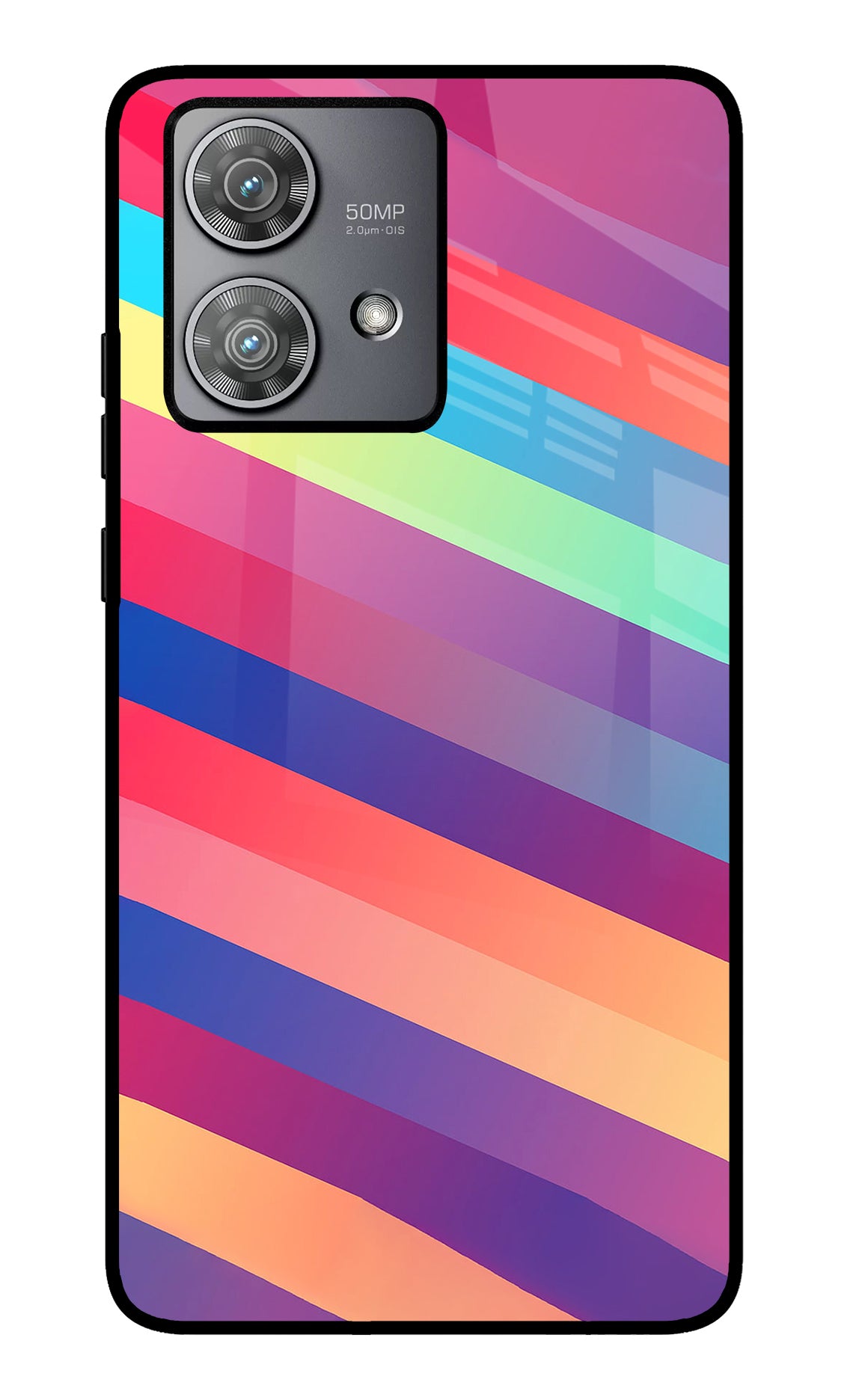 Stripes color Moto Edge 40 Neo Glass Case