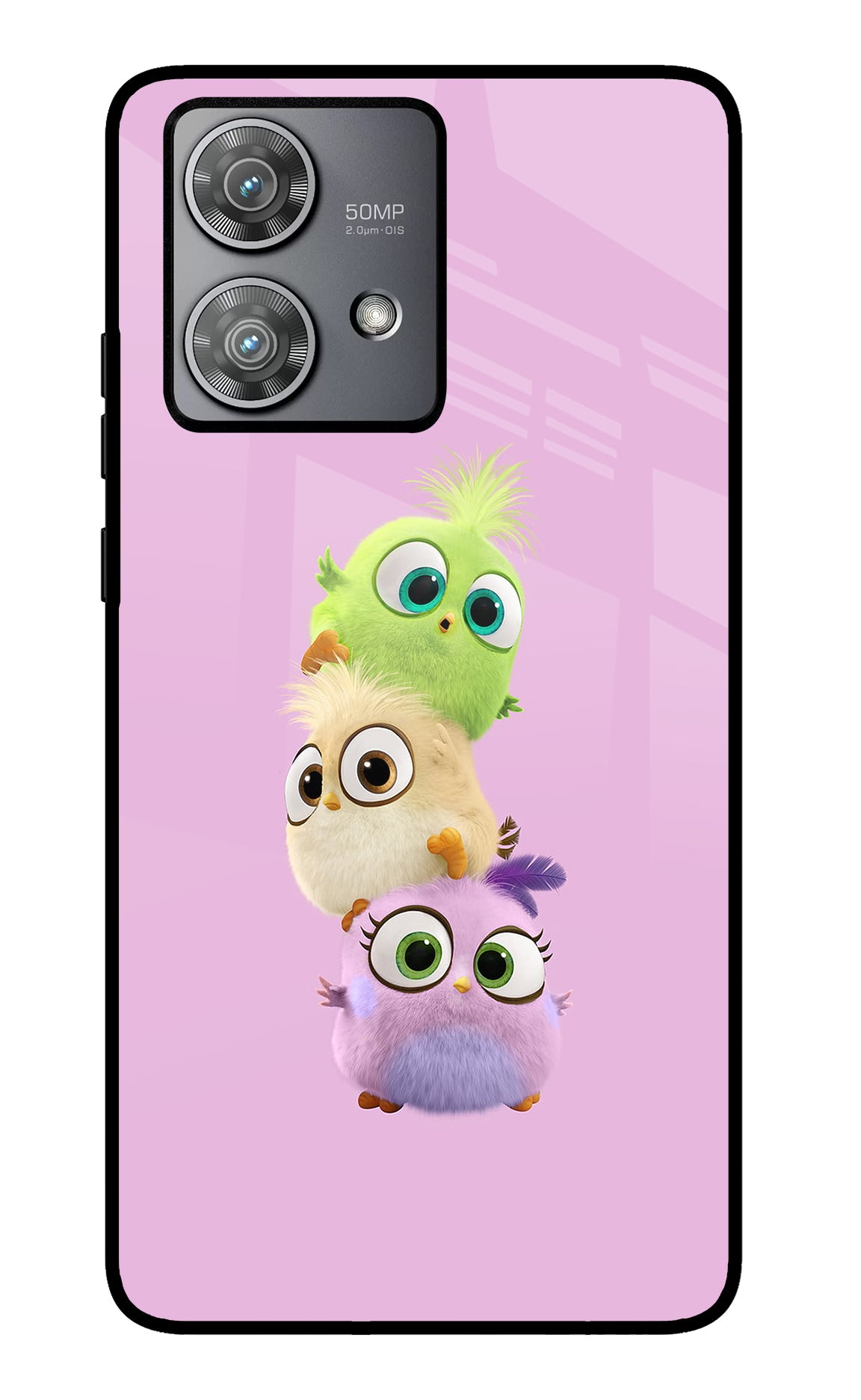 Cute Little Birds Moto Edge 40 Neo Glass Case