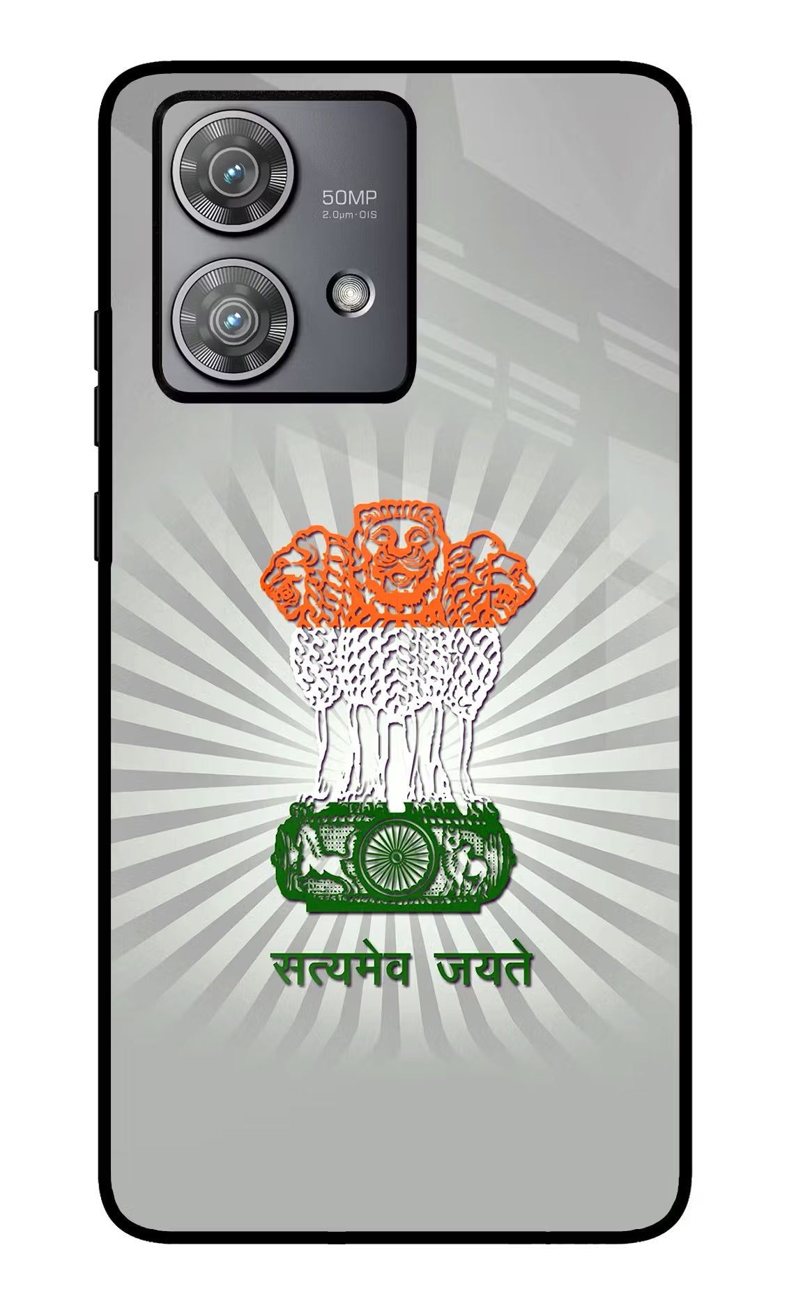 Satyamev Jayate Art Moto Edge 40 Neo Glass Case Back Cover by Casekaro