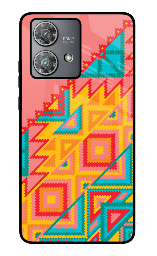 Aztec Tribal Moto Edge 40 Neo Glass Case