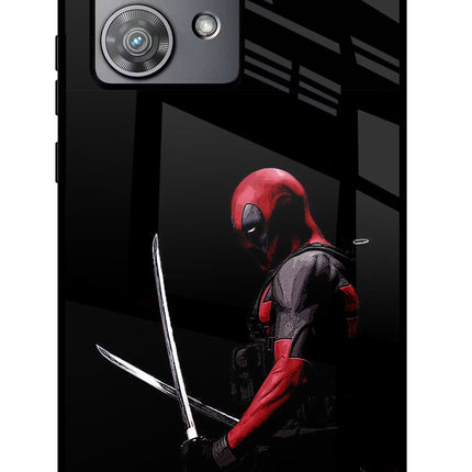 Deadpool Moto Edge 40 Neo Glass Case Back Cover by Casekaro
