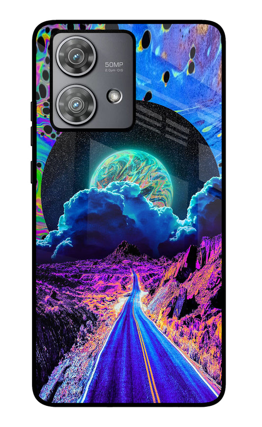 Psychedelic Painting Moto Edge 40 Neo Glass Case