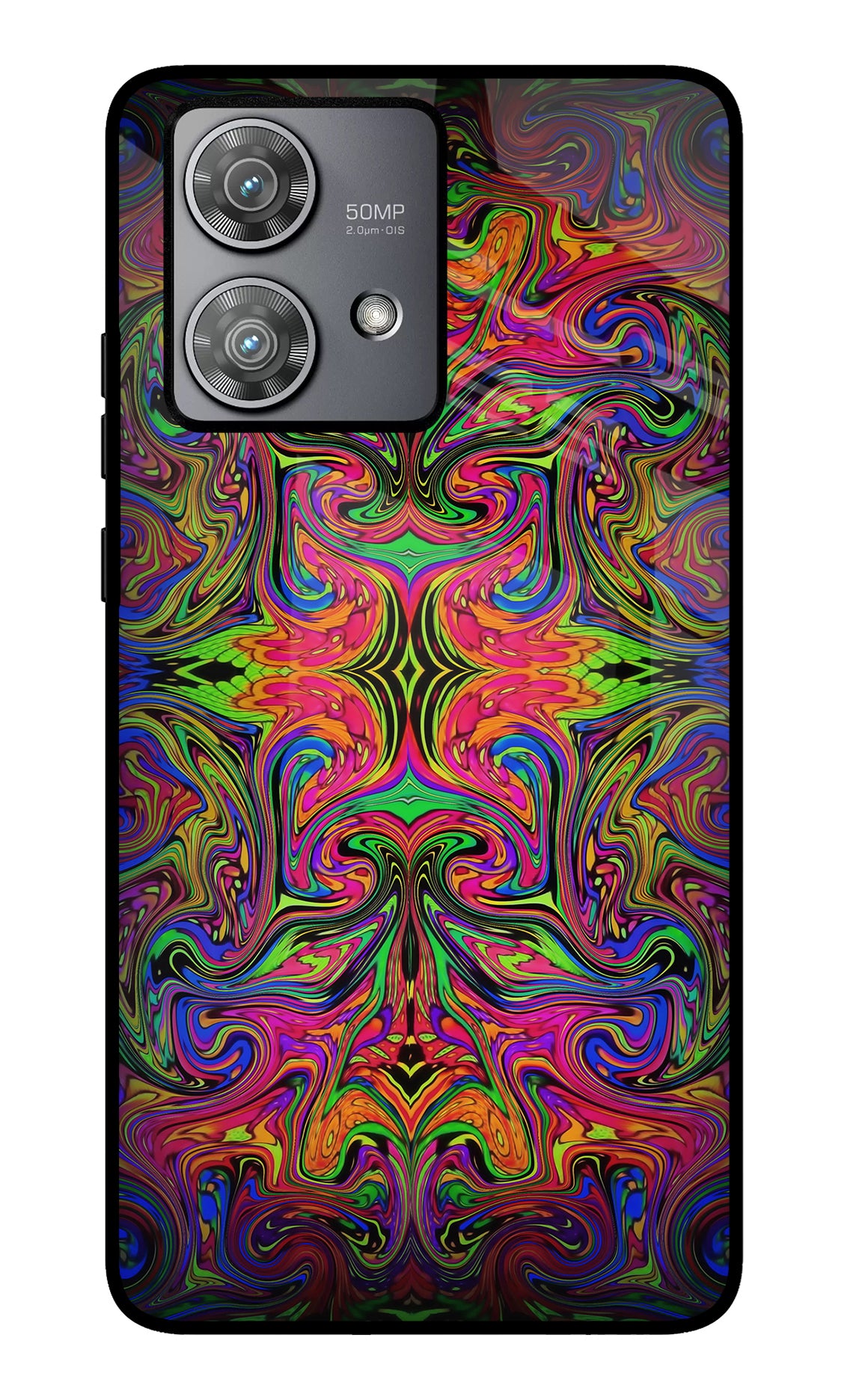 Psychedelic Art Moto Edge 40 Neo Glass Case