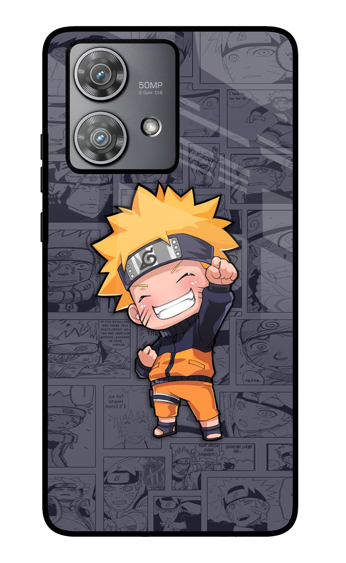 Chota Naruto Moto Edge 40 Neo Glass Case