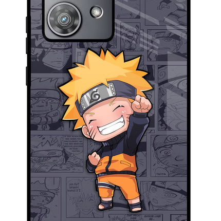 Chota Naruto Moto Edge 40 Neo Glass Case Back Cover by Casekaro