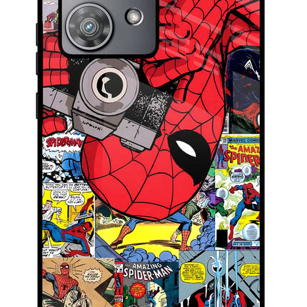 Spider Man Moto Edge 40 Neo Glass Case Back Cover by Casekaro