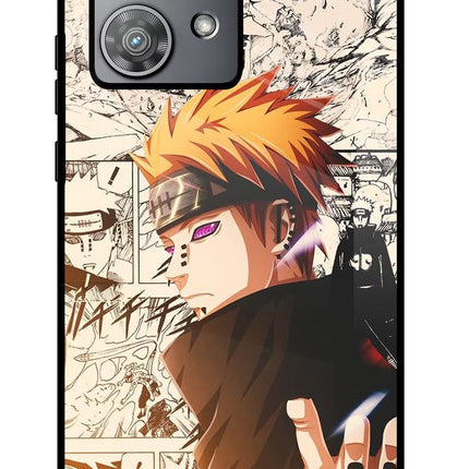 Pain Anime Moto Edge 40 Neo Glass Case Back Cover by Casekaro