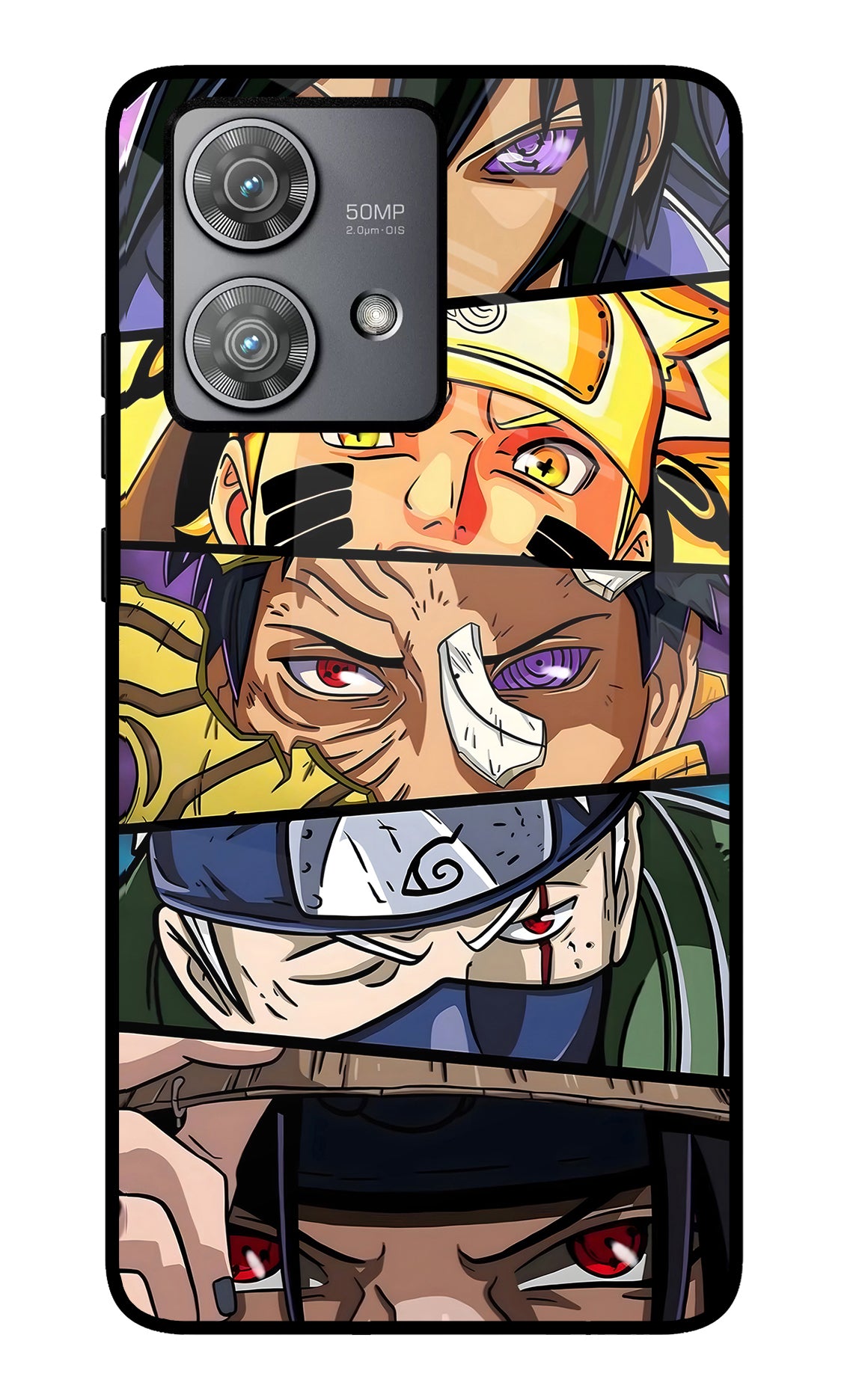 Naruto Character Moto Edge 40 Neo Glass Case