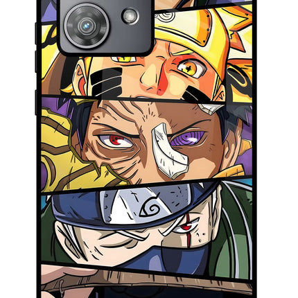 Naruto Character Moto Edge 40 Neo Glass Case Back Cover by Casekaro