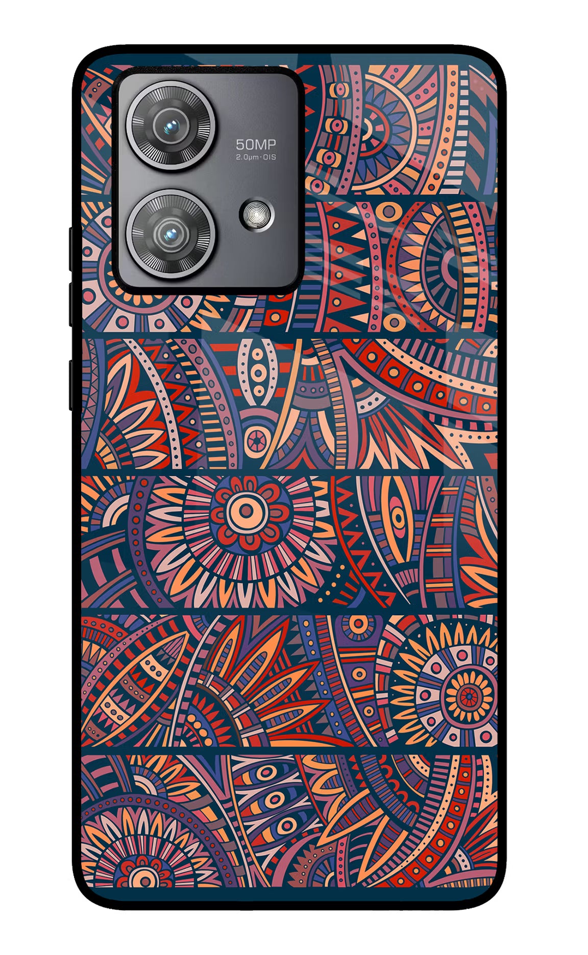 African Culture Design Moto Edge 40 Neo Glass Case Back Cover by Casekaro