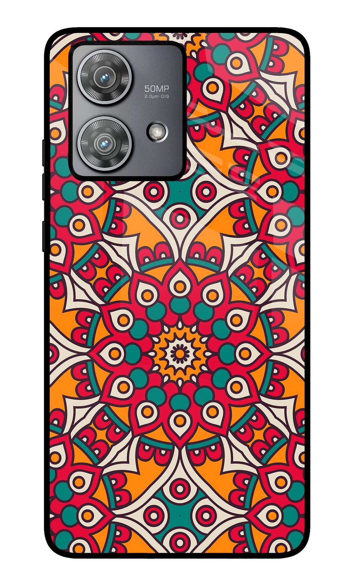 Mandala Art Moto Edge 40 Neo Glass Case