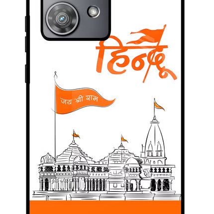 Jai Shree Ram Hindu Moto Edge 40 Neo Glass Case Back Cover by Casekaro