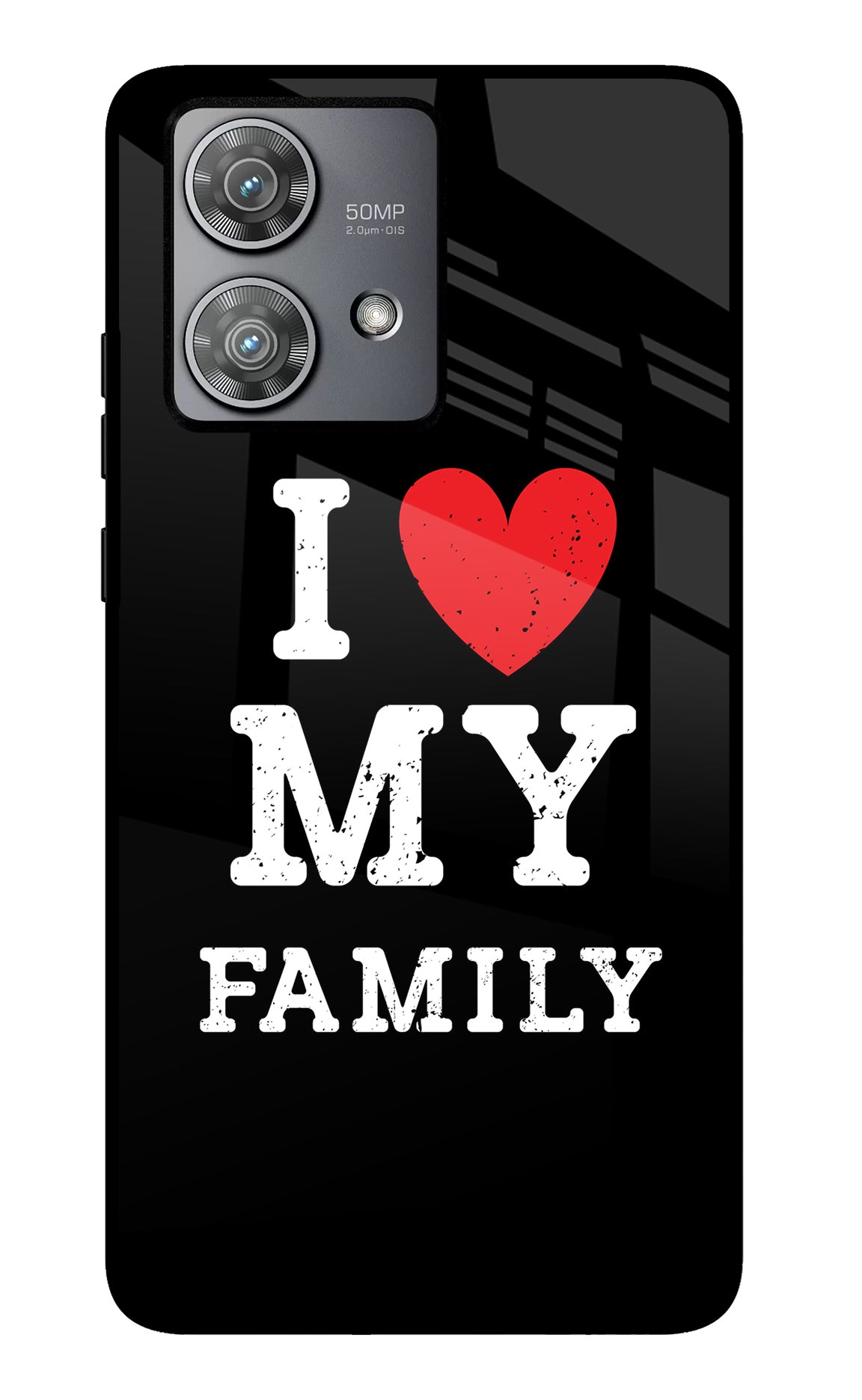 I Love My Family Moto Edge 40 Neo Back Cover