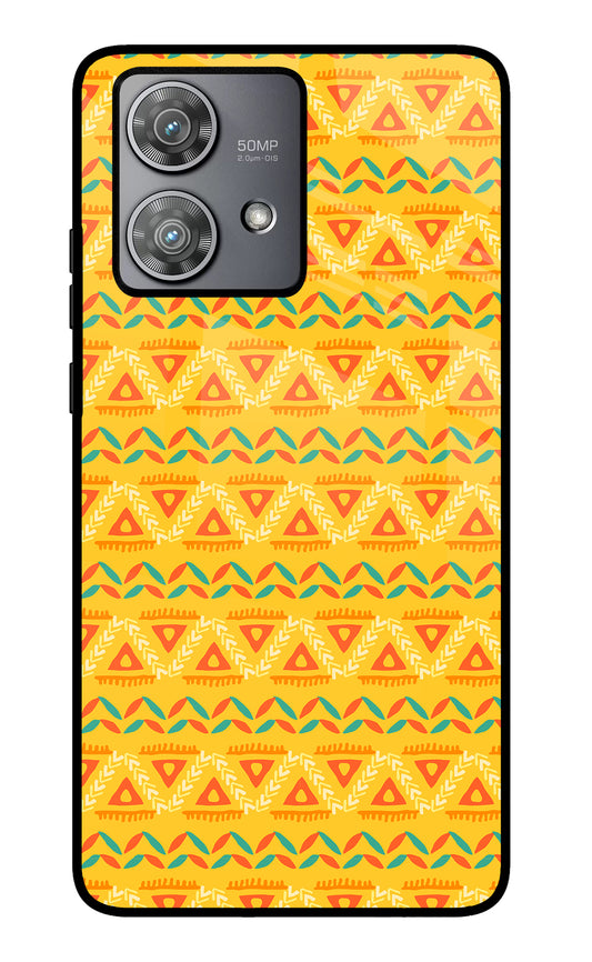 Tribal Pattern Moto Edge 40 Neo Glass Case