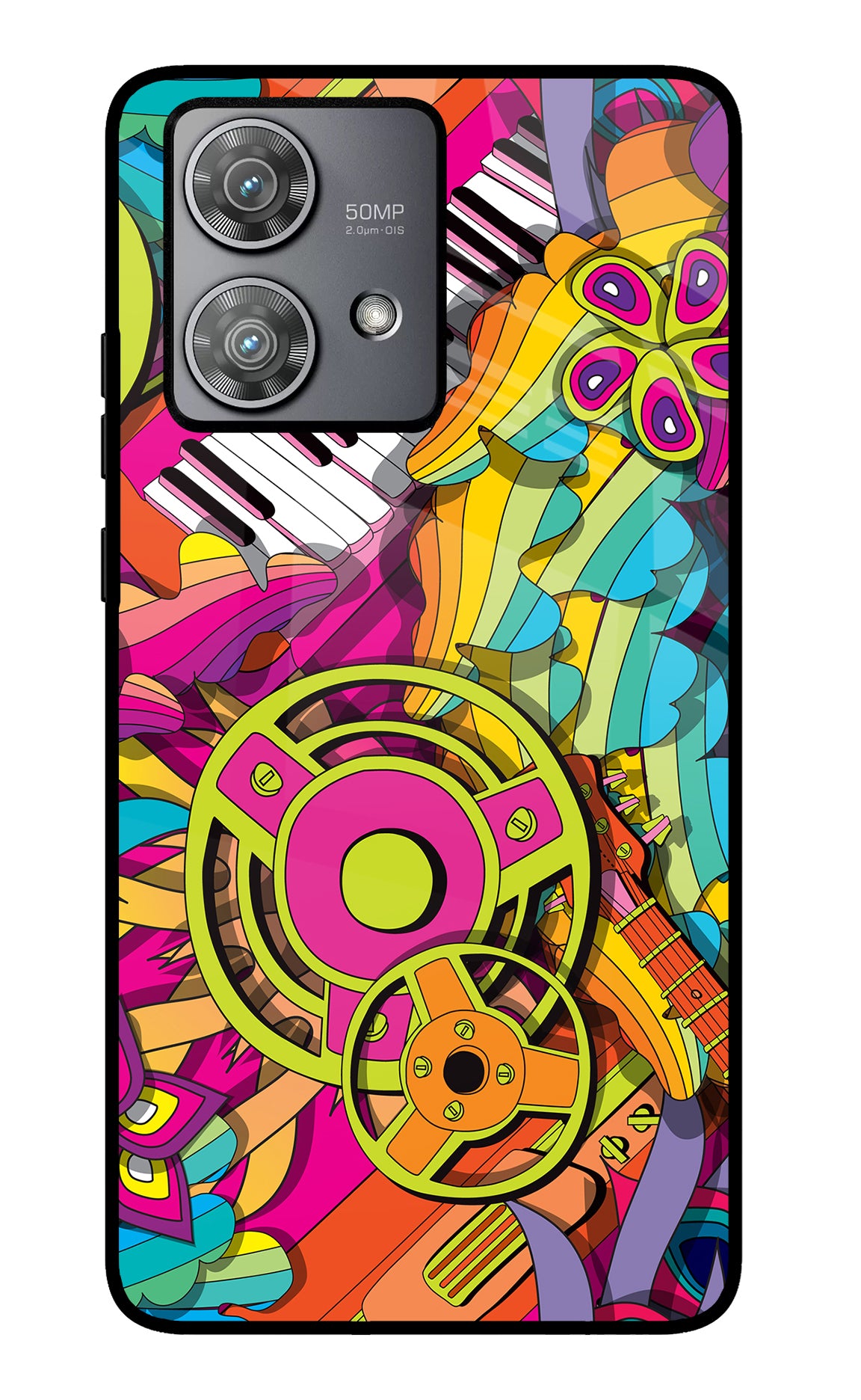 Music Doodle Moto Edge 40 Neo Glass Case