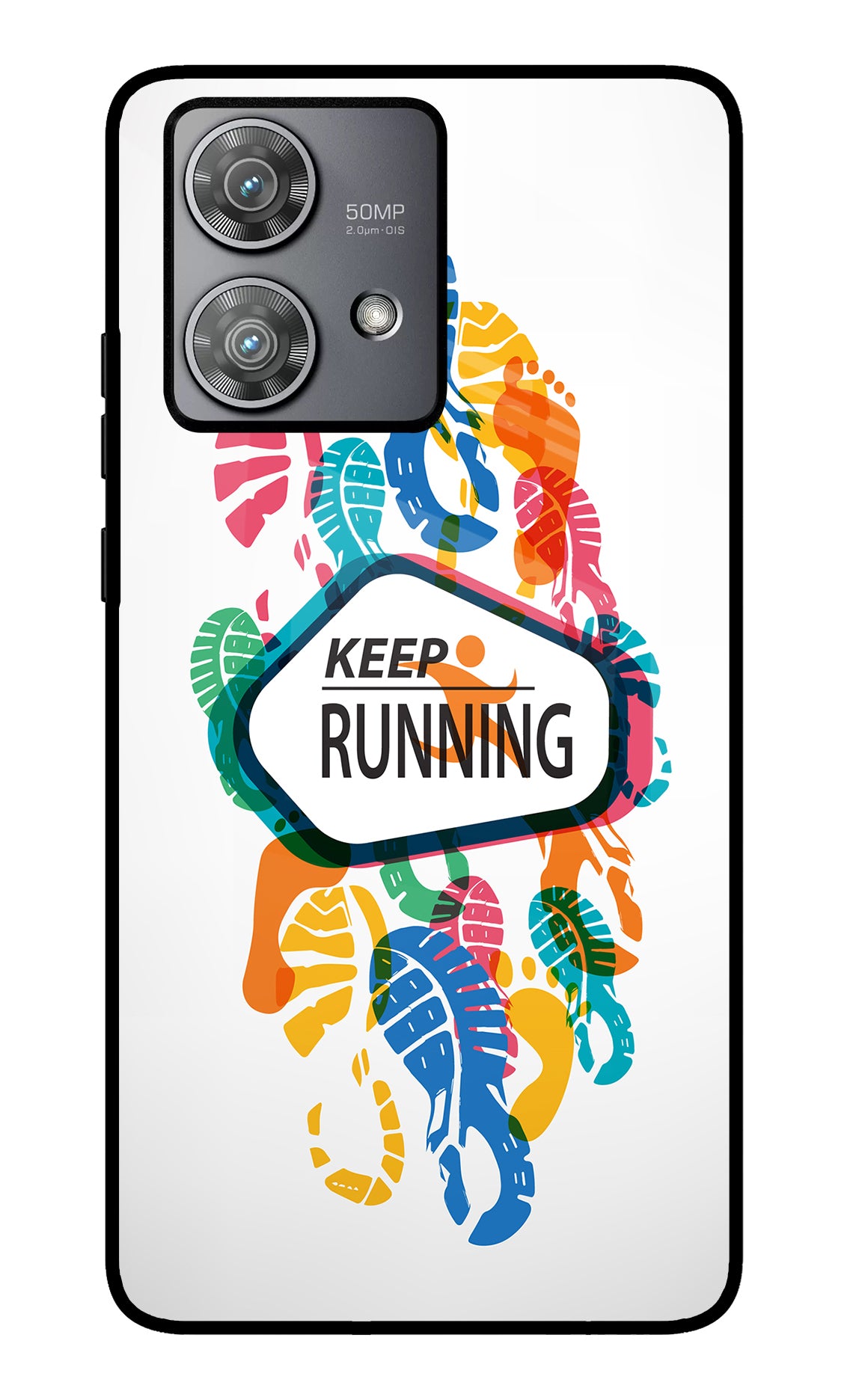 Keep Running Moto Edge 40 Neo Glass Case