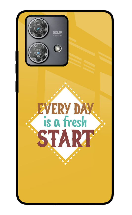 Every day is a Fresh Start Moto Edge 40 Neo Glass Case