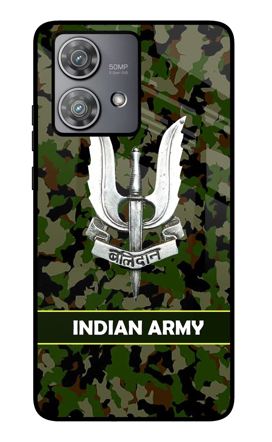 Balidan Indian Logo Moto Edge 40 Neo Glass Case Back Cover by Casekaro