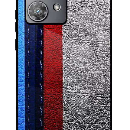 BMW Stripes Moto Edge 40 Neo Glass Case Back Cover by Casekaro