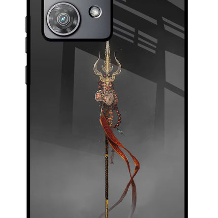 Shiv Trishul Moto Edge 40 Neo Glass Case Back Cover by Casekaro