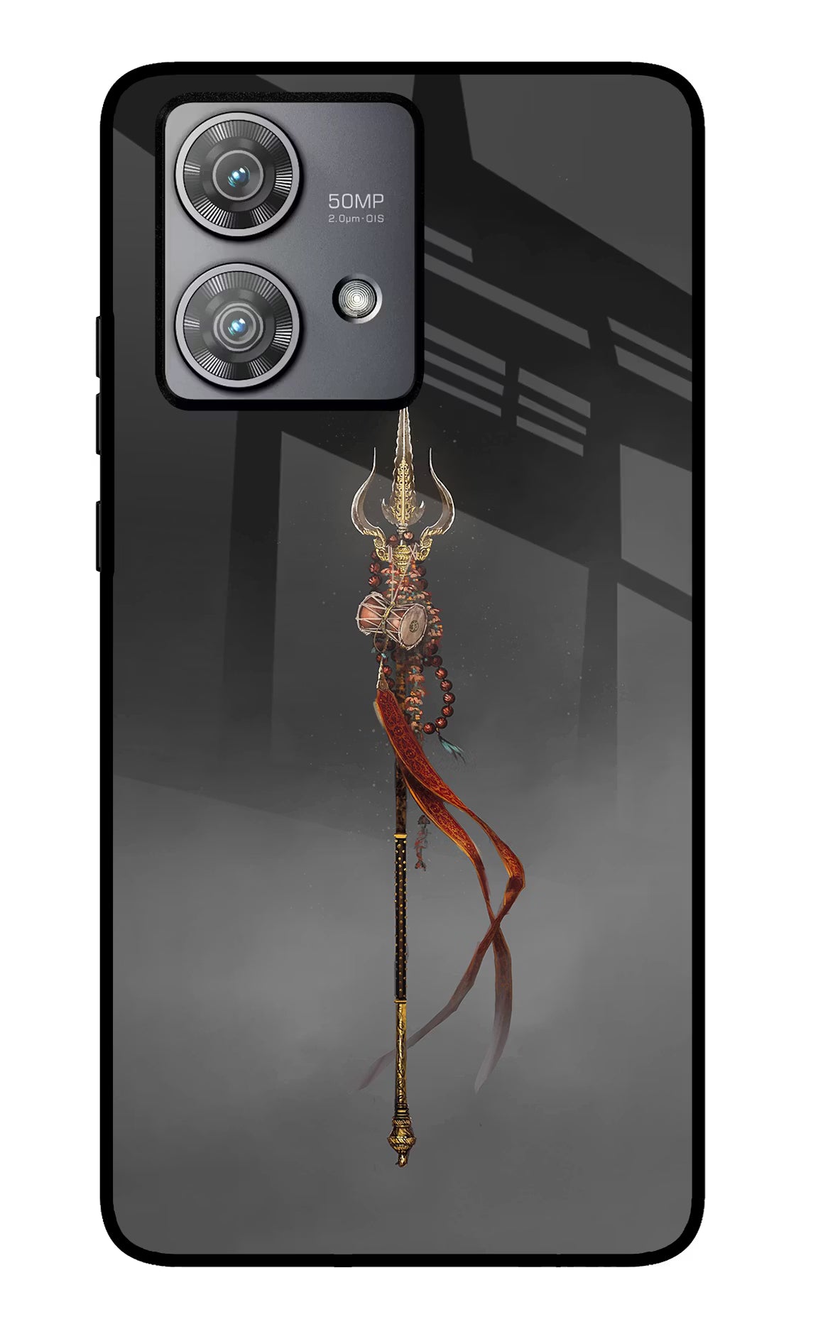 Shiv Trishul Moto Edge 40 Neo Glass Case Back Cover by Casekaro
