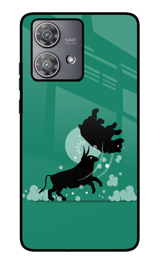 Bull Conqueror Moto Edge 40 Neo Glass Case
