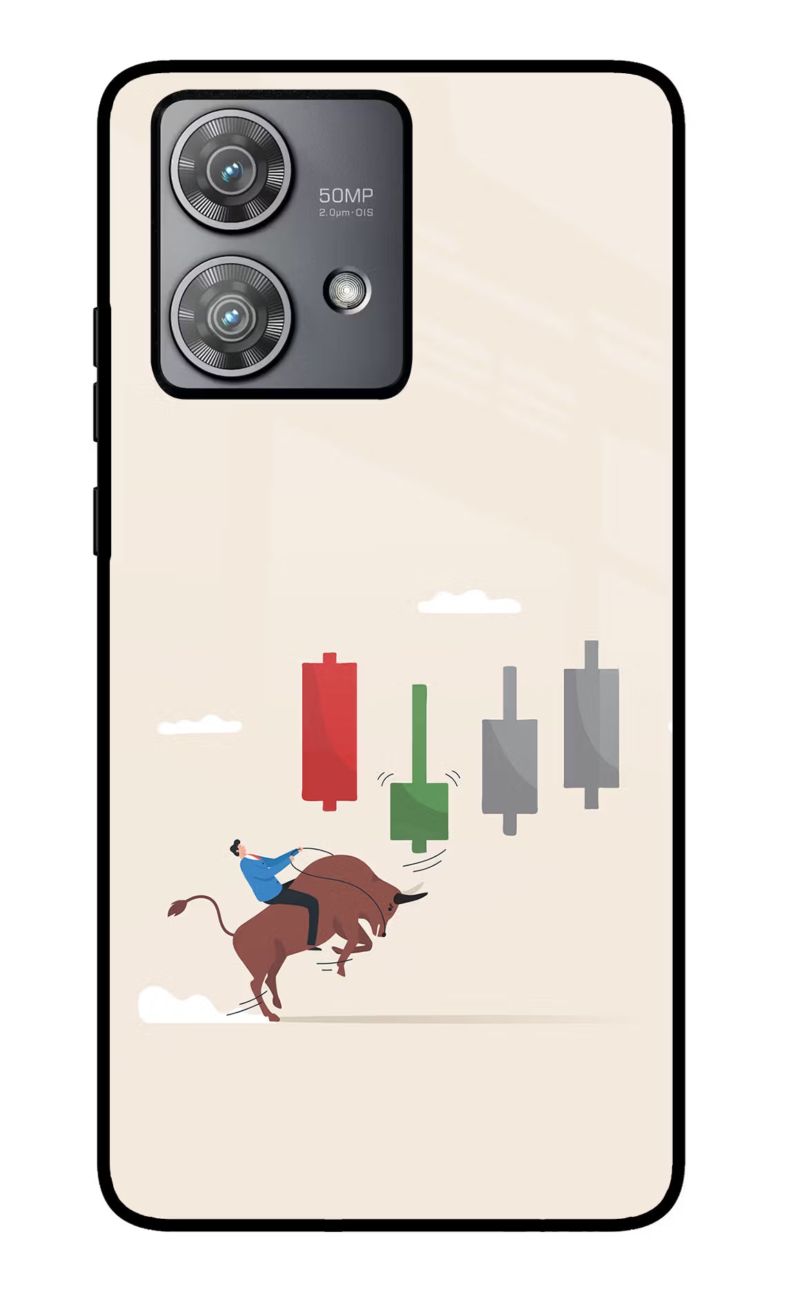 Bull Trading Momentum Moto Edge 40 Neo Glass Case Back Cover by Casekaro