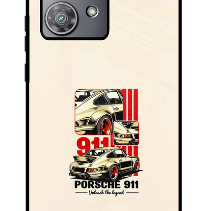 Classic Porsche 911 Moto Edge 40 Neo Glass Case Back Cover by Casekaro