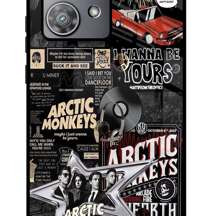 Arctic Monkeys Moto Edge 40 Neo Glass Case Back Cover by Casekaro