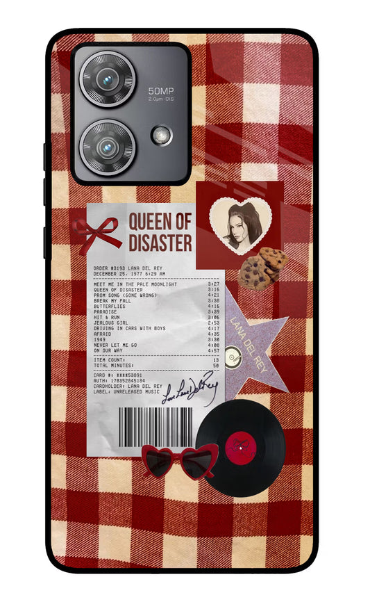 Queen of Disaster Moto Edge 40 Neo Glass Case