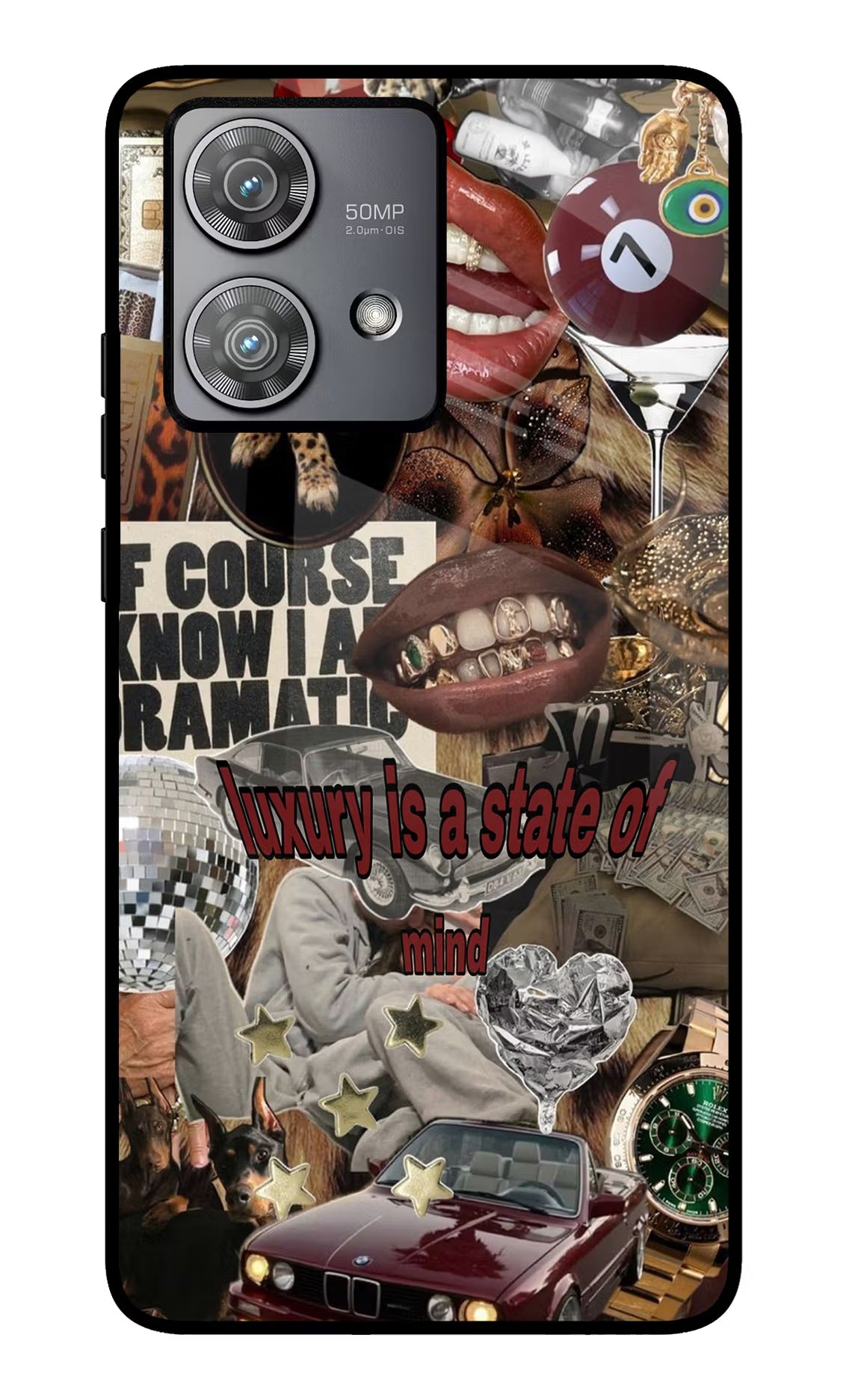 Luxury Moto Edge 40 Neo Glass Case Back Cover by Casekaro