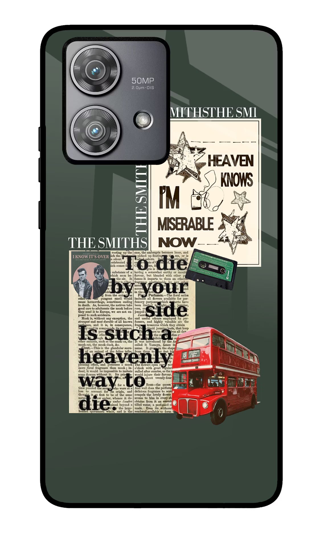 The Smiths Moto Edge 40 Neo Glass Case Back Cover by Casekaro